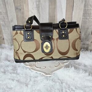 Y2K Purse Bag Brown and Tan Gold Accents